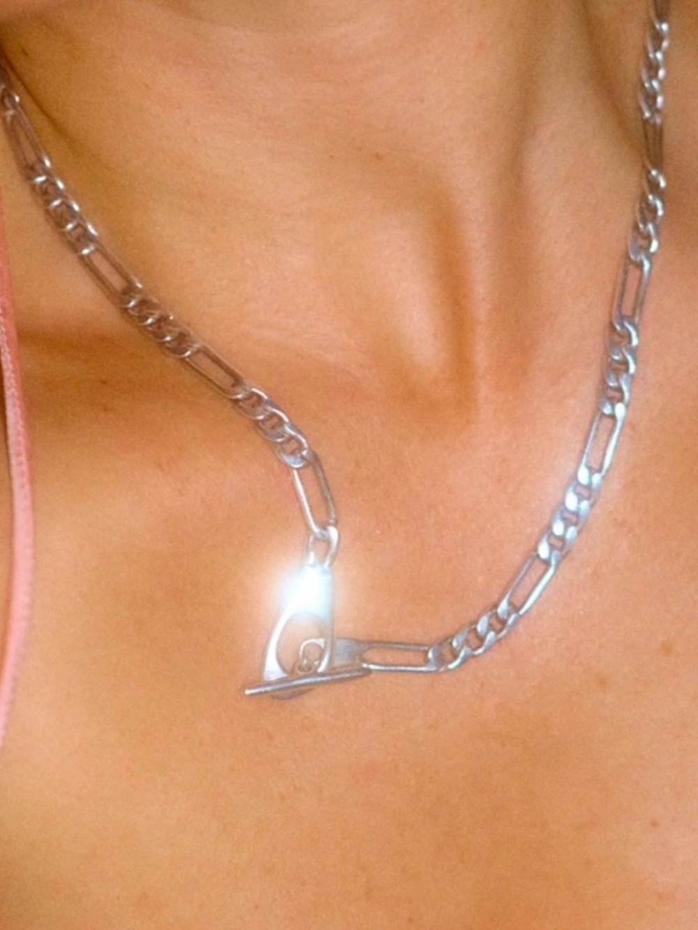 Figaro Necklace, 20” Chain - Silver